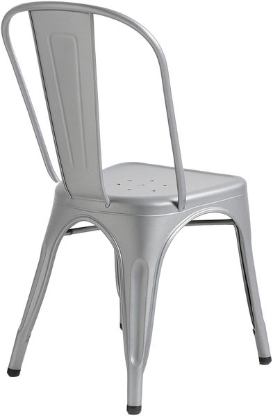 CLP 4er Set Stapelstühle Benedikt stapelbar Rückenlehnen Metall bis 200 kg belastbar,silber Bild 10