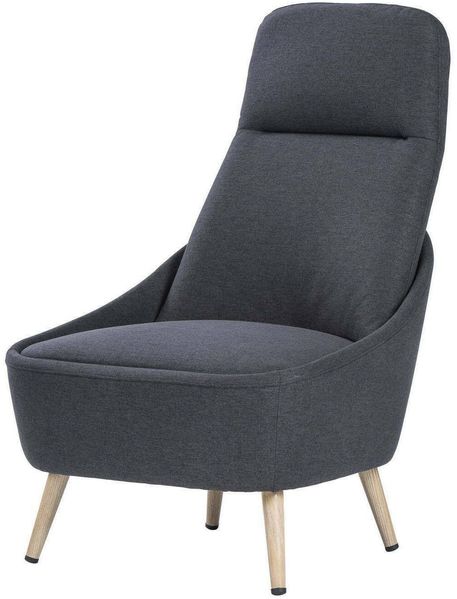 Dmora - Stuhl Dunedin, Büro-Wartestuhl, Ergonomischer Sessel, 77x65h100 cm, Anthrazit