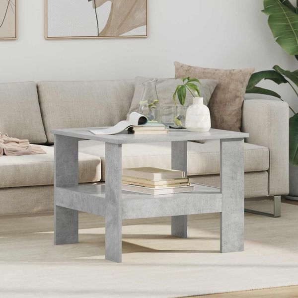 vidaXL Couchtisch, Holzwerkstoff Beton Grau, 57 x 55 x 45 cm