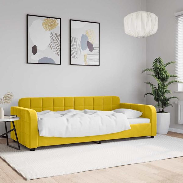 vidaXL Tagesbett Gelb 90x200 cm Samt 354063
