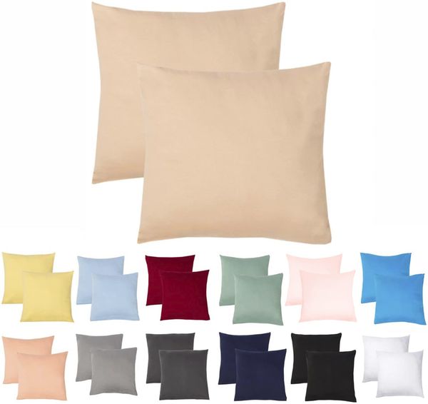 Livessa Kissenbezug 65x65 (2er Set) - Verdeckter Reißverschluss an der Langen Seite, Kissenbezug 65x65 cm aus%100 Baumwolle Jersey Stoff, Ultra weich und atmungsaktiv, Oeko-Tex Zertifiziert