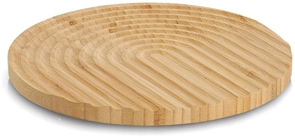 ZELLER 25717 Topfuntersetzer, rund aus Bambus, ca. Ø 25 x 1,5 cm