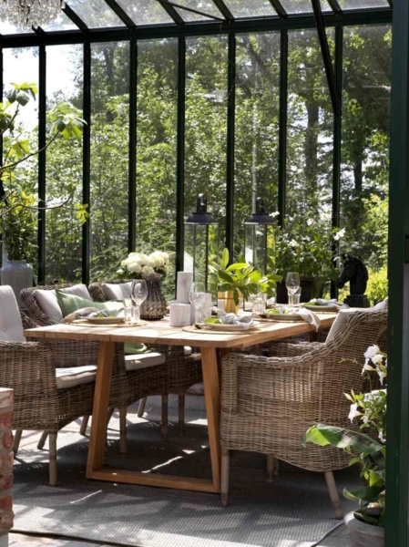 Gartenesstisch Laurion aus Teakholz, Natur Bild 4