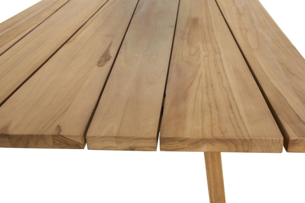 Gartenesstisch Laurion aus Teakholz, Natur Bild 2