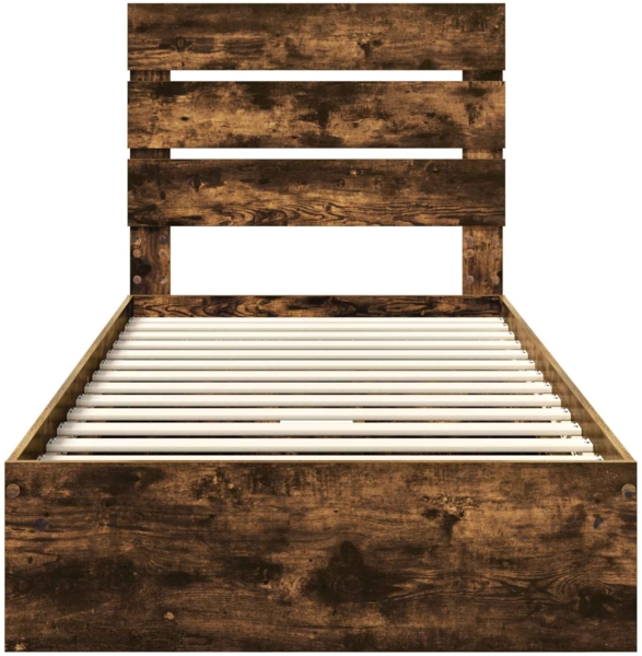 vidaXL Aufbewahrungsbett Geräucherte Eiche 100x200 cm Holzwerkstoff 3411921 Bild 7