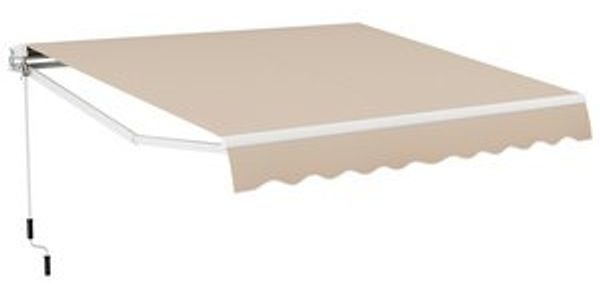 COSTWAY Gelenkarmmarkise 300x250 cm mit Handkurbel, für Balkon Bild 6