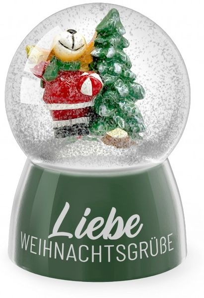 Schneekugel Glitzerkugel Ø6,5xH9 Geschenk Weihnachten la vida Elch 7011461