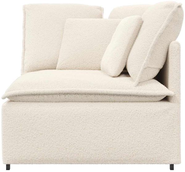 vidaXL Modulares Sofa Eckmodul mit Kissen Creme 100 cm 4104475 Bild 3