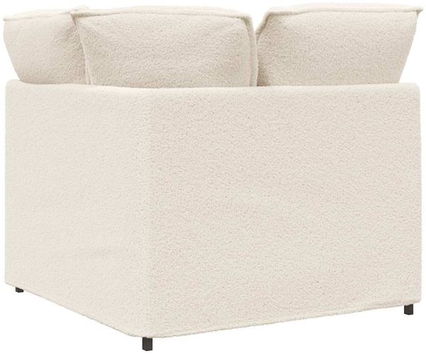 vidaXL Modulares Sofa Eckmodul mit Kissen Creme 100 cm 4104475 Bild 5