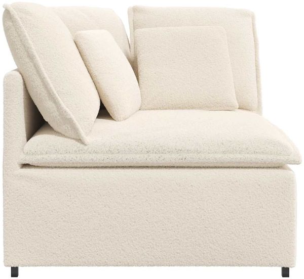 vidaXL Modulares Sofa Eckmodul mit Kissen Creme 100 cm 4104475 Bild 4