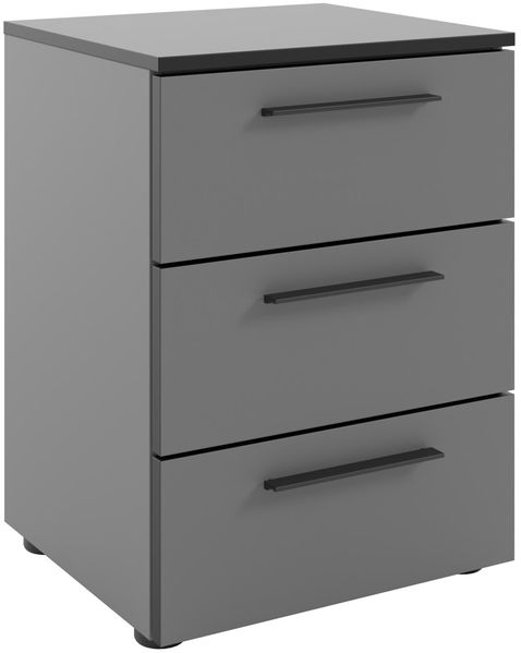 Novel 'SOUL' Sideboard, Holznachbildung basalt, 45 x 61.4 x 40 cm, mit 3 Schubladen und Softclose