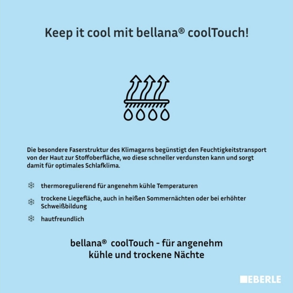 bellana Spannbettlaken bellana coolTouch, Jersey-Elasthan, Gummizug: rundum, (1 Stück), mit kühlendem Klimagarn Bild 2