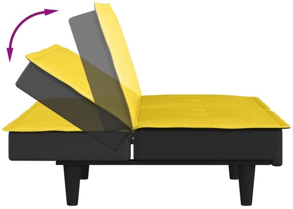 vidaXL Schlafsofa Hellgelb Stoff 351917 Bild 9