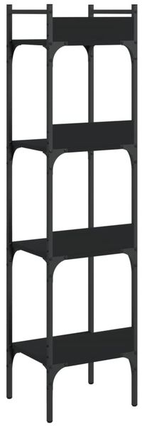 vidaXL Bücherregal 4 Böden Schwarz 35x30x138,5 cm Holzwerkstoff 838848 Bild 7