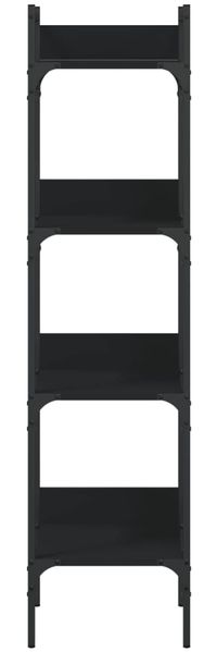 vidaXL Bücherregal 4 Böden Schwarz 35x30x138,5 cm Holzwerkstoff 838848 Bild 6