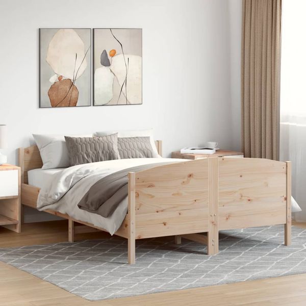 vidaXL Massivholzbett ohne Matratze 160x200 cm Kiefernholz 3216167