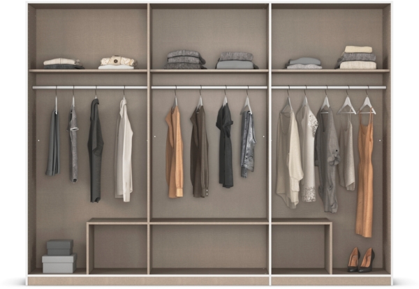 rauch Kleiderschrank, Drehtürenschrank GAMMA, 6-türig, 6 Schubkästen, Alpinweiß, 271 x 210 x 54 cm Bild 5