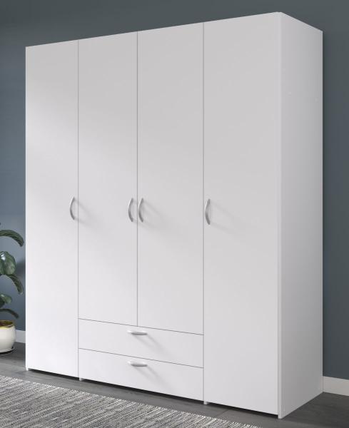 Kleiderschrank Enjour in weiß 4-türig 160 cm