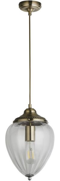 Pendelleuchte, Antik Messing, H 100 cm, PINEAPPLE