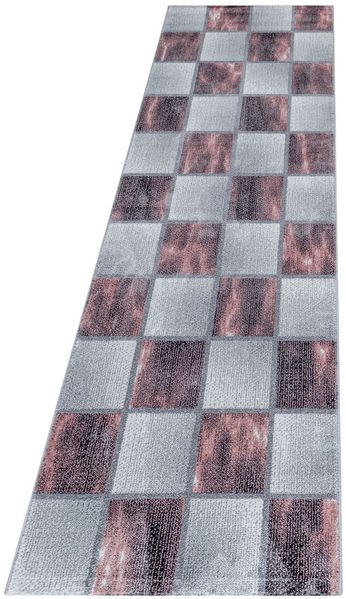 Kurzflor Teppich Oro Läufer - 80x250 cm - Rosa