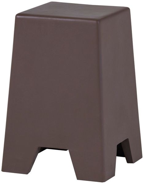 Beistelltisch Zina - Glasfaser Braun, Betonoptik, 36 x 36 cm