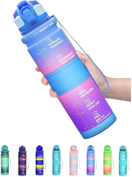 Kinder Trinkflasche Auslaufsicher Sport BPA Frei 500ml Motivierende