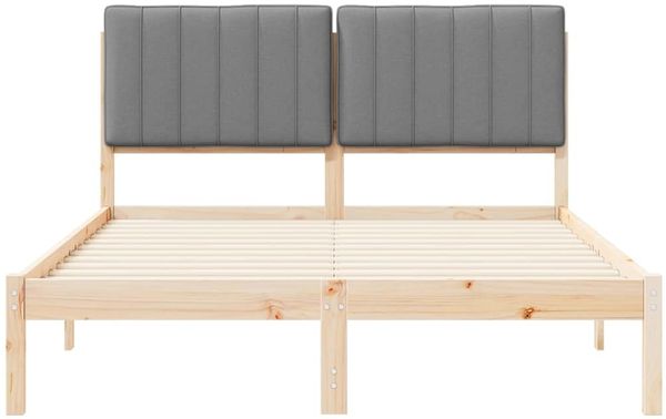 vidaXL Bettgestell mit gepolstertem Kopfteil Hellgrau 140 x 200 cm 878044 Bild 5