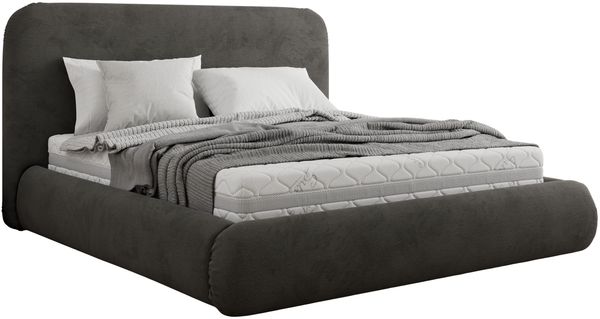 Bett mit Stauraum Polsterbett BENEA CLASSIC, Doppelbett mit Lattenrost Gepolstertes Kopfteil Gasdruckfeder Schlafzimmerbett - 140 x 200 cm - Dunkelgrau Velvet Bild 5