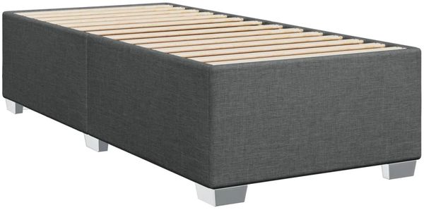 vidaXL Boxspringbett mit Matratze Dunkelgrau 80x200 cm Stoff 3292609 Bild 8