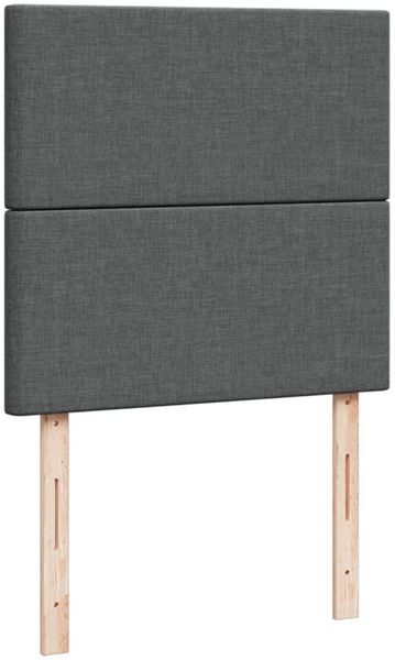 vidaXL Boxspringbett mit Matratze Dunkelgrau 80x200 cm Stoff 3292609 Bild 7