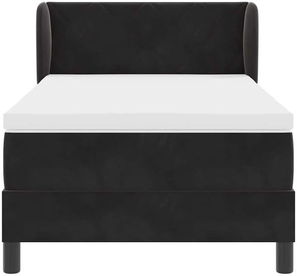 vidaXL Boxspringbett mit Kopfteil Schwarz 90 x 200 cm Samt 3340426 Bild 7