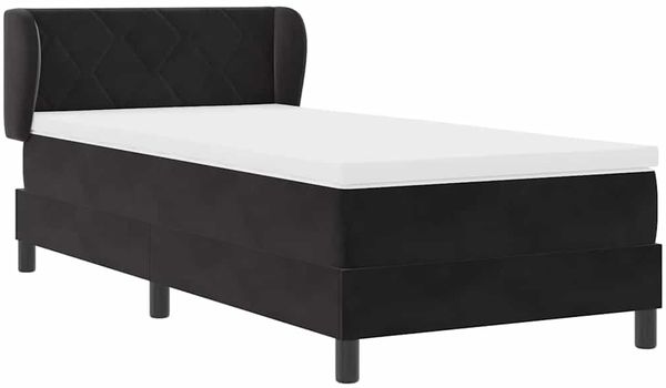 vidaXL Boxspringbett mit Kopfteil Schwarz 90 x 200 cm Samt 3340426 Bild 6