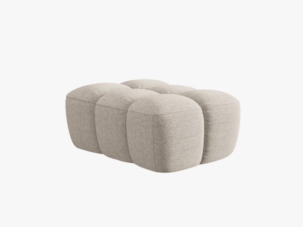 Micadoni Pouf Lisa Strukturierter Stoff Sorella Sand