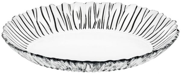 Pasabahce Aurora Ovale Serviceteller Servierplatte 25X20cm aus Glas Teller