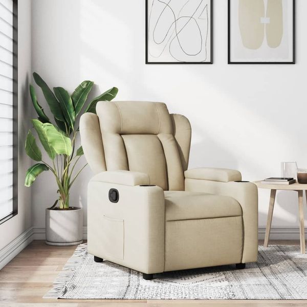 Relaxsessel, Sessel wohnzimmer Creme Stoff