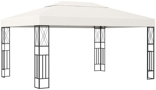 vidaXL Pavillon 3×4 m Creme Stoff 48007