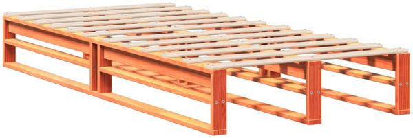 vidaXL Massivholzbett ohne Matratze Wachsbraun 90x190 cm Kiefernholz 850823 Bild 5