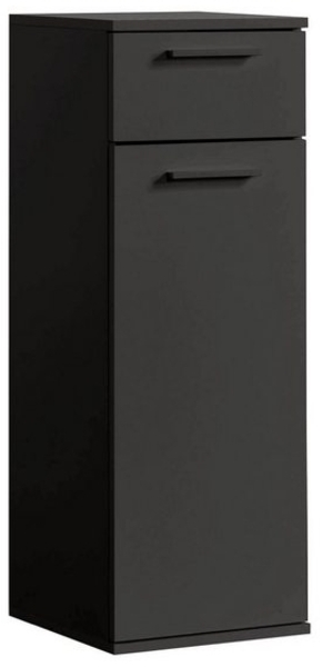 mokebo Midischrank Der Matrose (mit Einlegeboden & Schublade) schmaler Badschrank mit Schublade, Badezimmerschrank in Schwarz Bild 4