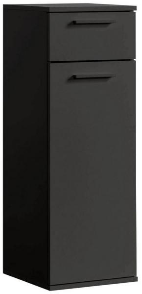 mokebo Midischrank Der Matrose (mit Einlegeboden & Schublade) schmaler Badschrank mit Schublade, Badezimmerschrank in Schwarz Bild 1