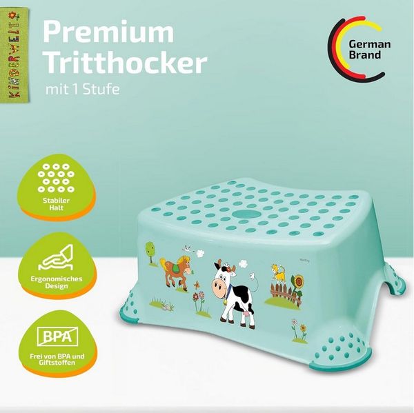 KiNDERWELT Tritthocker Premium stabiler Tritthocker weiß
