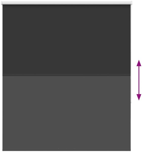 vidaXL Verdunkelungsrollo Schwarz 125x150 cm Stoffbreite 121,6 cm 4010873 Bild 5