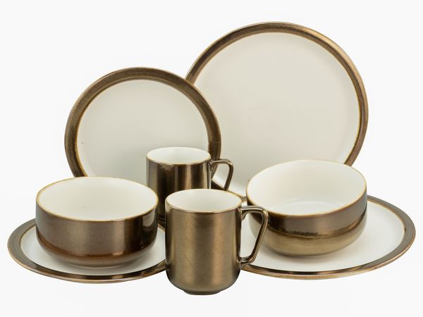 CreaTable Modern Industrial Weiss-Gold, Kombiservice 8-tlg