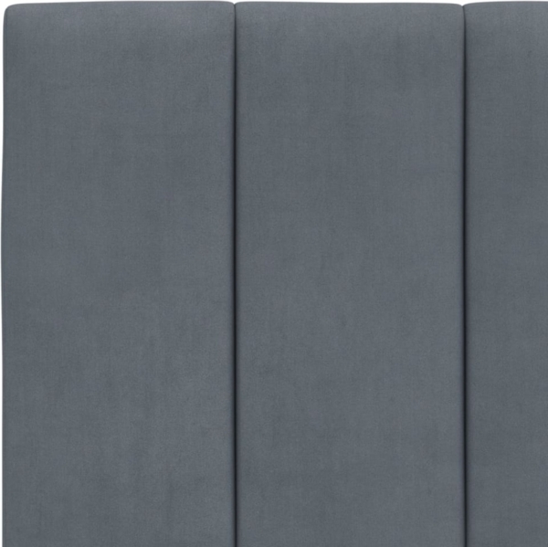 vidaXL Bettgestell ohne Matratze "Hanko" Dunkelgrau 90x200 cm Samt 3207826 Bild 9