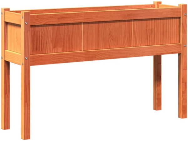 vidaXL Pflanzkübel mit Beinen Wachsbraun 110x31x70cm Massivholz Kiefer 837568