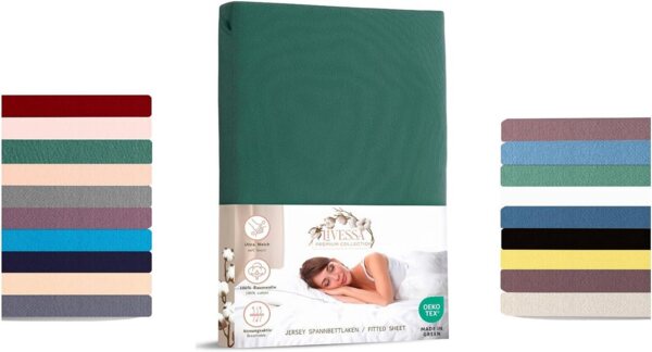 Livessa Spannbettlaken 140x200 cm Jersey Baumwolle - Spannbetttuch 140x200, Bettlaken 140x200 mit 30cm Matratzenhöhe, Ultra weich und atmungsaktiv, passt auch für 150x200 cm Matratzen Bild 5