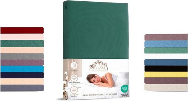 Livessa Spannbettlaken 140x200 cm Jersey Baumwolle - Spannbetttuch 140x200, Bettlaken 140x200 mit 30cm Matratzenhöhe, Ultra weich und atmungsaktiv, passt auch für 150x200 cm Matratzen Bild 4