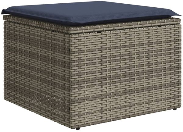 vidaXL 7-teiliges Gartensofa-Set mit Kissen, grau, Polyrattan 3220500 Bild 3