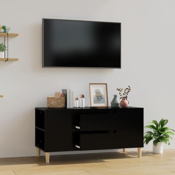 vidaXL TV-Schrank Schwarz 102x44,5x50 cm Holzwerkstoff [819597]