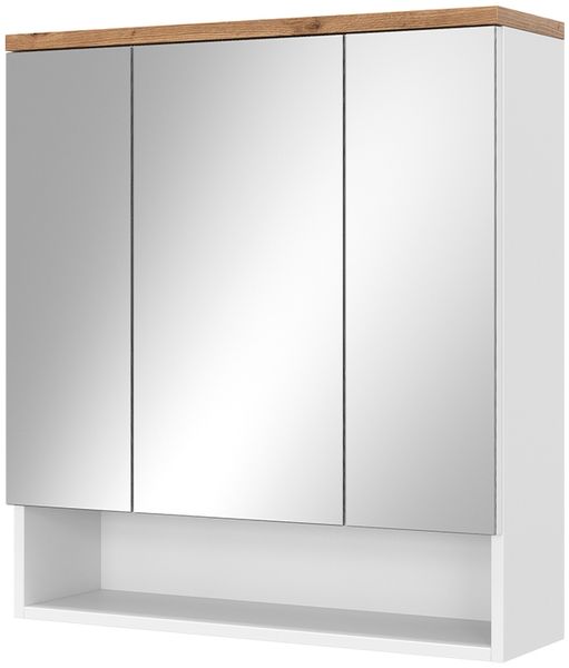 Badspiegelschrank Eden Weiß 70 x 77.5 cm mit 3 Türen Vicco