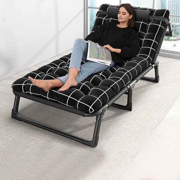 Klappbett – 4 verstellbare Positionen – ergonomisch – Oxford-Gewebe – Schwarz - 190 x 75 x 30 cm